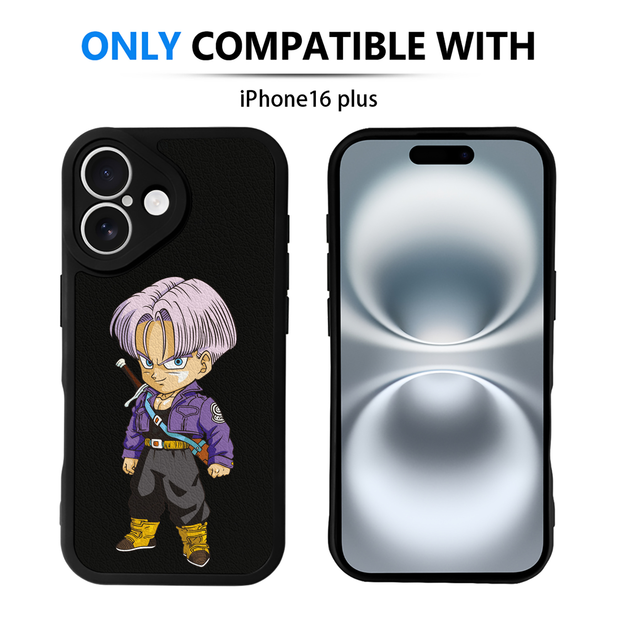 （画像用） ドラゴンボール トランクス（Torankusu）DRAGON BALL Trunks 【iPhone 16シリーズ対応】シリコンスマホケース（レザー調） 材質：シリコン